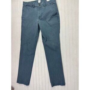 Gap Size 31x32 Mens Pants Essential Khaki Slim Blue Straight (Actual Inseam 31.5